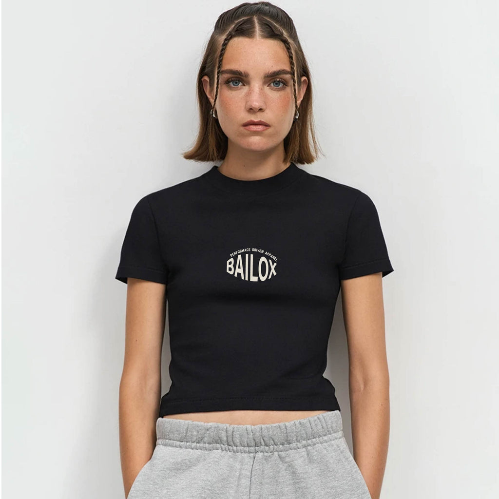 Varsity Arch High Neck Cropped T