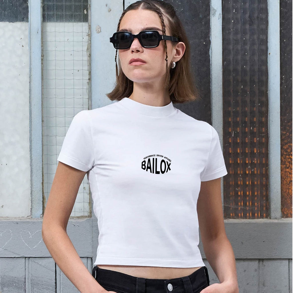 Varsity Arch High Neck Cropped T