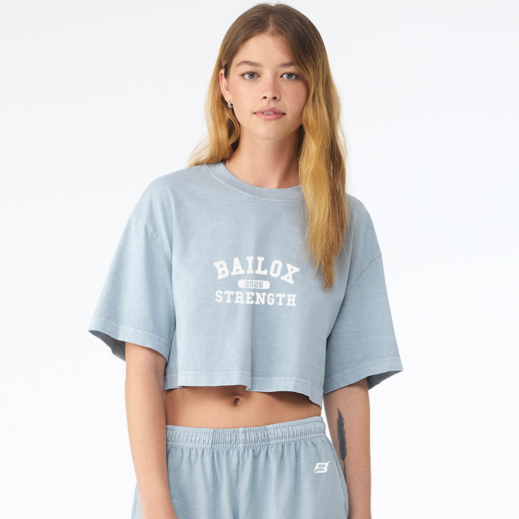 Washed Varsity Strength Cropped T