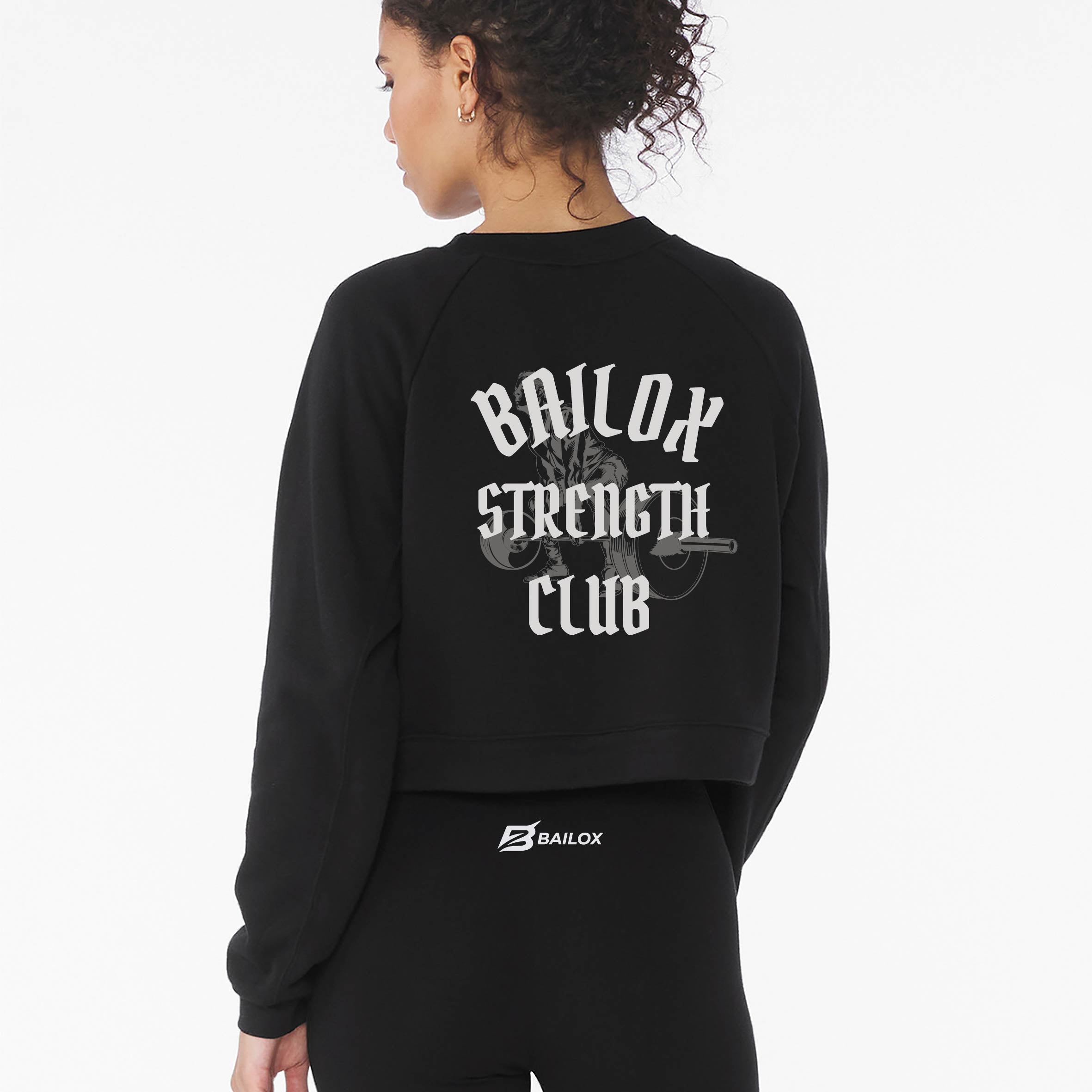 Ladies Strength Club Cropped  Sweatshirt