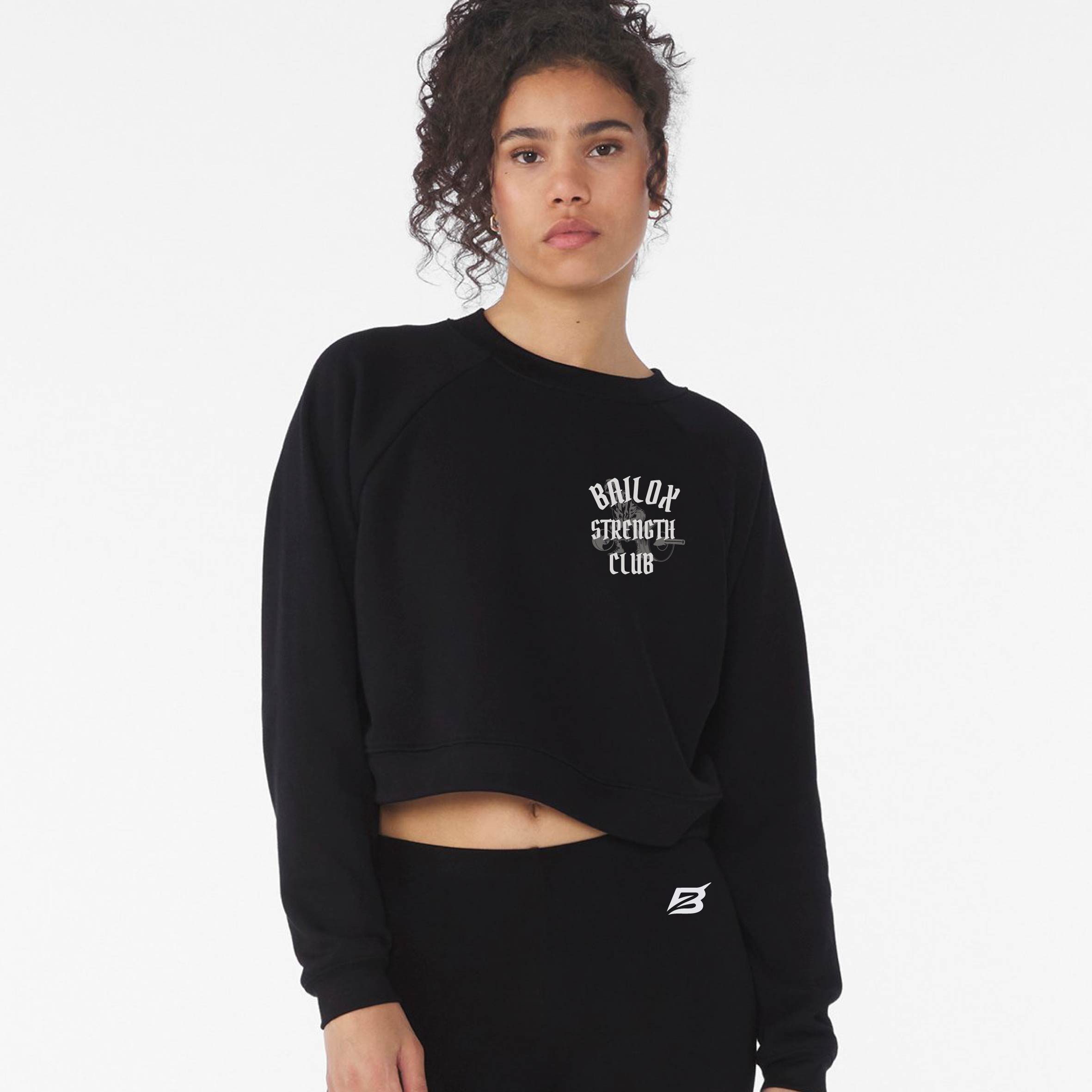 Ladies Strength Club Cropped  Sweatshirt