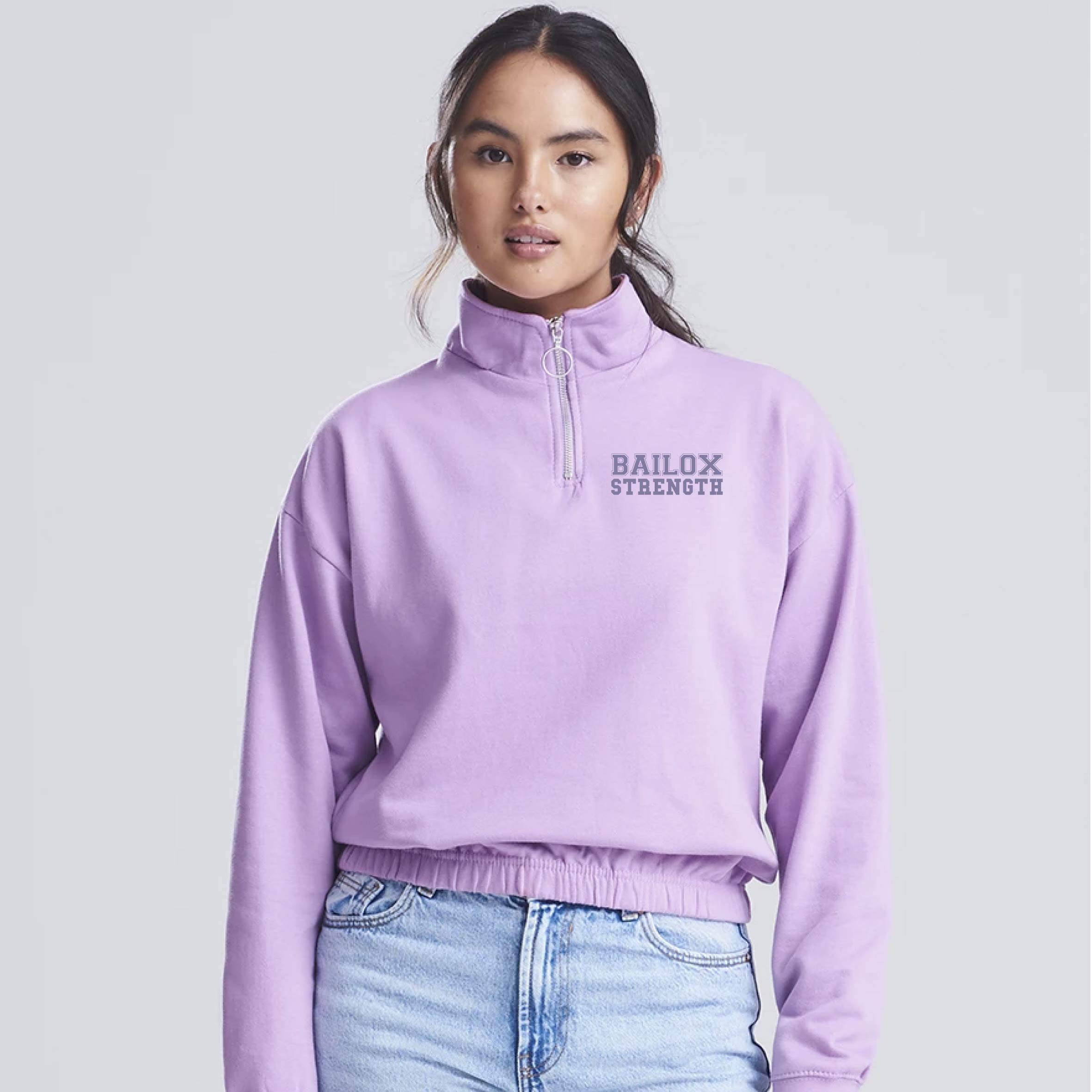 Strength Cropped 1/4 Zip Sweatshirt